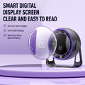 100-Speed Mini Desktop Fan with LED Display, Wall-Mountable & Portable Rechargeable Air Circulator for Bedroom Office Kitchen