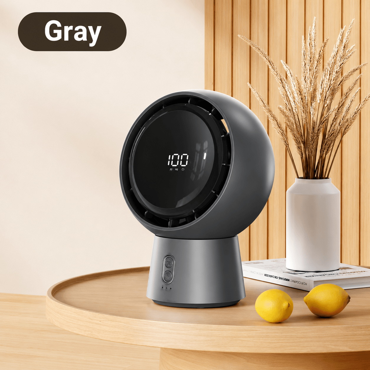 Portable Air Circulator Fan with 101 Speeds & Clip-On Base – Rechargeable Desk Fan with Remote Control, Timer & LED Display