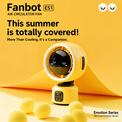 Portable Air Circulator Fan with 101 Speeds & Clip-On Base – Rechargeable Desk Fan with Auto Oscillation, 3-Mode Night Light & LED Mood Display